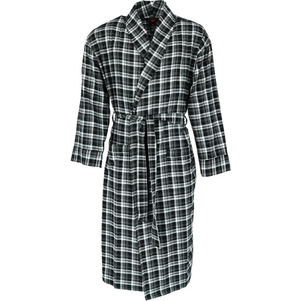 Hanes Mens Flannel Robe Tall Sizes 